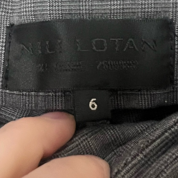 NILI LOTAN Paris Trouser Pants In Grey Prince Of Wales - Picture 8 of 10